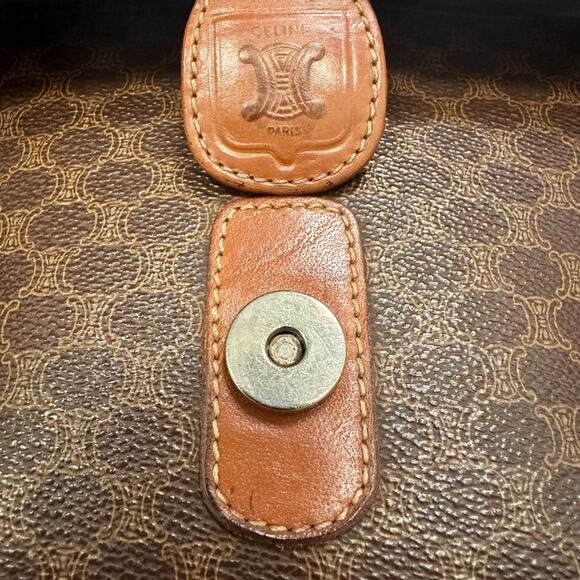 Celine Brown and Tan Leather Messenger Bag - Picture 6 of 12